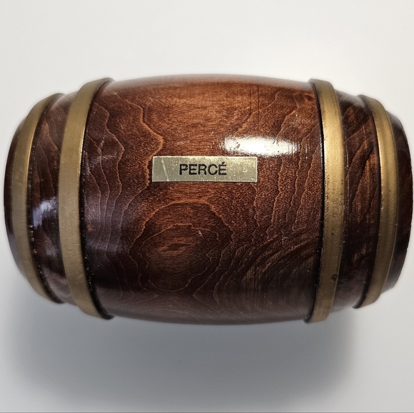 PERCE Wooden Barrell with Sail Boat Coin Piggy Bank - Picture 7 of 16